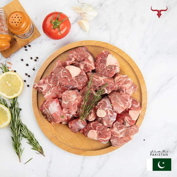 Muscat Livestock Fresh Pakistani Mutton 500GM PAK Fresh Mutton Bone-in Cubes 1kg