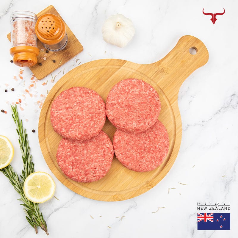 Muscat Livestock New Zealand Grass-fed Beef 125gm x 8 Beef Burgers OFFER- NZ Beef