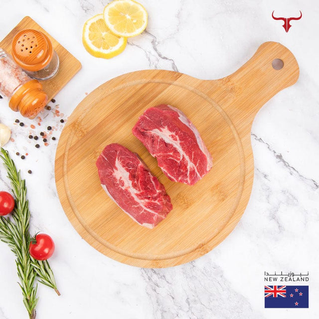 Muscat Livestock New Zealand Grass-fed Beef 2 steaks of 250gm each NZ Beef Oyster Blade Steak