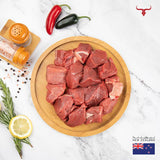 Muscat Livestock New Zealand Grass-fed Beef 500gm NZ Grass-Fed Beef Boneless Cubes - 500gm