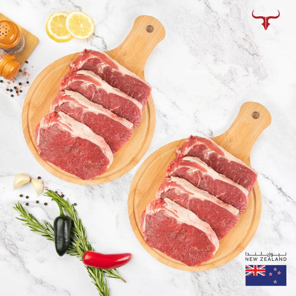 Muscat Livestock New Zealand Grass-fed Beef 8 steaks offer NZ Beef Striploin 250gm x 8