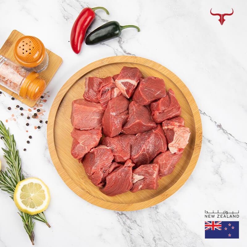 Muscat Livestock New Zealand Grass-fed Beef NZ Beef Boneless Cubes Offer 1kg