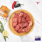 Muscat Livestock New Zealand Grass-fed Beef NZ Beef Boneless Cubes Offer 1kg