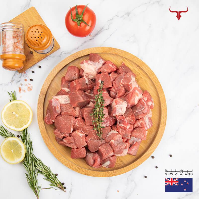 Muscat Livestock New Zealand Lamb 500gm NZ Boneless Lamb Mishkak Barbecue Cubes - 500 gm