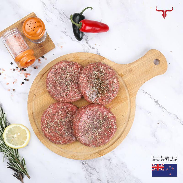 Muscat Livestock Seasoned NZ Grass-Fed Beef Fresh Seasoned Burger - 125gmx4
