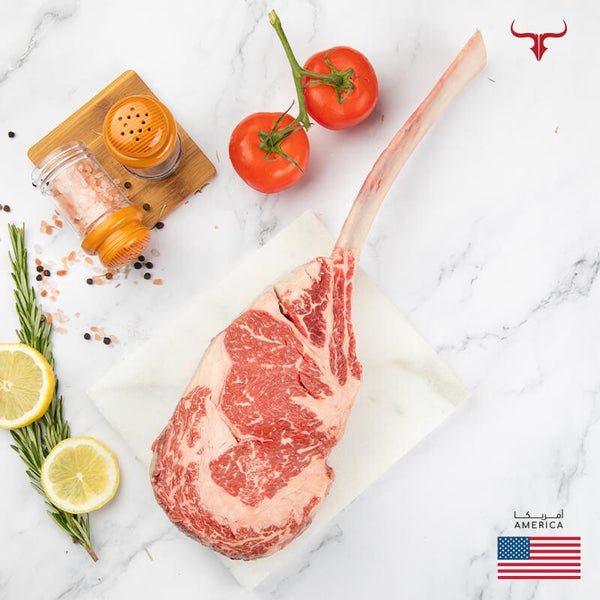 Muscat Livestock US Choice Beef US Choice Black Angus beef Frenched Tomahawk 900gm+ x 1 steak